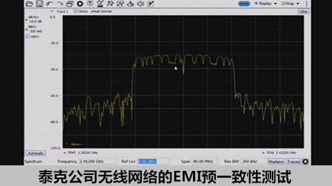 泰克公司无线网络的EMI预一致性测试